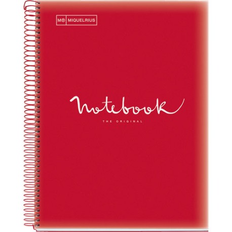 CUADERNO PROFESIONAL MIQUELRIUS EMOTIONS PP RAYA 120H ROJO