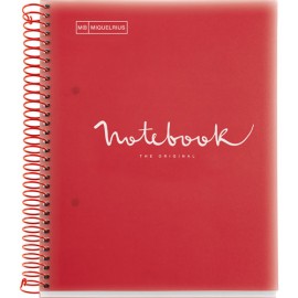 Cuaderno Forma Francesa 120 Hojas Rojo