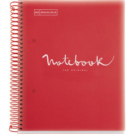 Cuaderno Forma Francesa 120 Hojas Rojo
