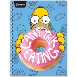 Cuaderno profesional Norma Simpsons doble arillo cuadro chico 100 hojas