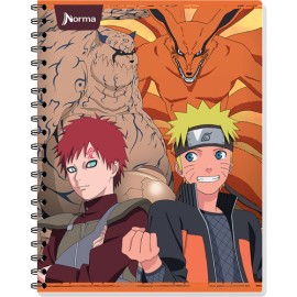 Cuaderno profesional Norma Naruto doble arillo cuadro chico 100 hojas