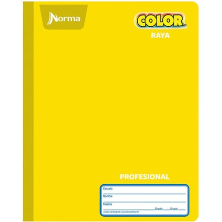 Cuaderno cosido profesional Norma Color 360 de raya 100 hojas