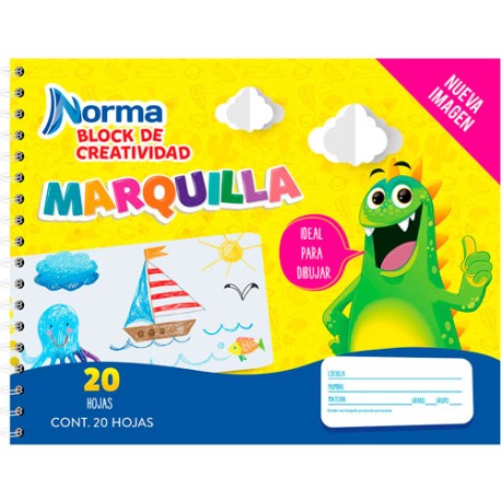 Block escolar Norma marquilla blanco 20 hojas