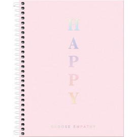 Cuaderno universitario Tilibra Happy 160 hojas de raya rosa