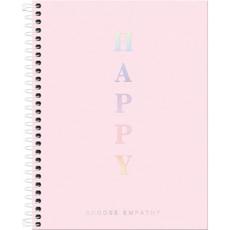 Cuaderno universitario Tilibra Happy 160 hojas de raya rosa