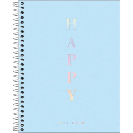 Cuaderno universitario Tilibra Happy 160 hojas de raya azul