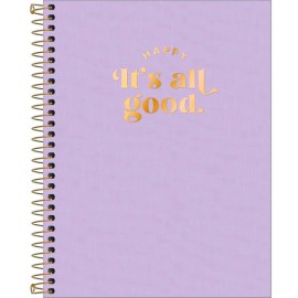 Cuaderno universitario espiral Tilibra Happy 160 hojas de raya lila