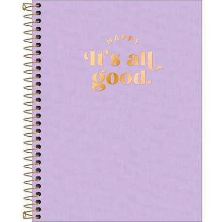 Cuaderno universitario espiral Tilibra Happy 160 hojas de raya lila