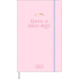 Libreta apuntes Tilibra Happy 21.6x13cm puntos 80 hojas rosa