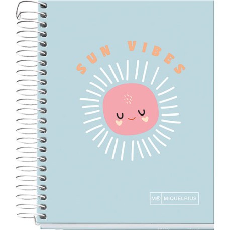 LIBRETA DE APUNTES MIQUELRIUS SUN VIBES BOOK RAYA 140 HOJAS