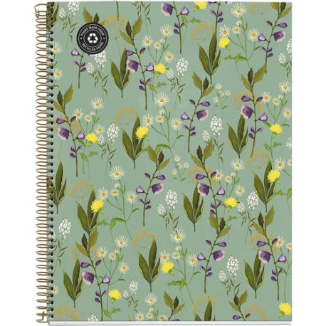 CUADERNO PROFESIONAL MIQUELRIUS GARDEN DB CUADRO CHICO 120 HOJAS VERDE
