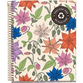 CUADERNO FORMA FRANCESA MIQUELRIUS VINTAGE LILY DB CUADRO CHICO 120 HOJAS