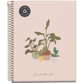 CUADERNO FORMA FRANCESA MIQUELRIUS NORDIC PLANTS DB CUADRO CHICO 120 HOJAS