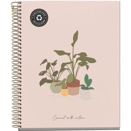 CUADERNO FORMA FRANCESA MIQUELRIUS NORDIC PLANTS DB CUADRO CHICO 120 HOJAS