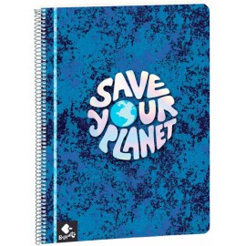CUADERNO PROFESIONAL BUSQUETS SAVE PLANET CUADRO CHICO 80 HOJAS