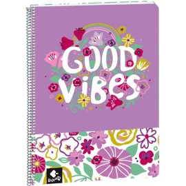 CUADERNO PROFESIONAL BUSQUETS GOOD VIBES RAYA 80 HOJAS