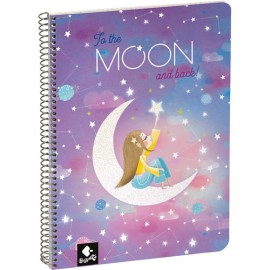 CUADERNO FORMA FRANCESA BUSQUETS MOON CUADRO CHICO 80 HOJAS