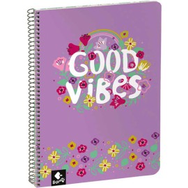 CUADERNO FORMA FRANCESA BUSQUETS GOOD VIBES RAYA 80 HOJAS