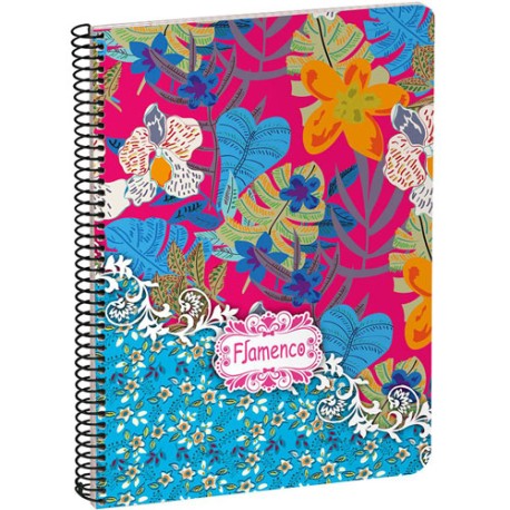 CUADERNO FORMA FRANCESA BUSQUETS FLAMENCO CUADRO CHICO 80 HOJAS