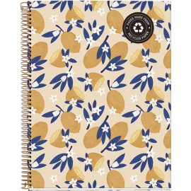 CUADERNO PROFESIONAL MIQUELRIUS FRUITS LIMON DB RAYA 120 HOJAS