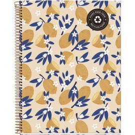 CUADERNO PROFESIONAL MIQUELRIUS FRUITS LIMON DB CUADRO CHICO 120 HOJAS