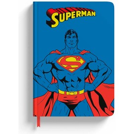 Libreta Geek Superman azul con poster y stickers