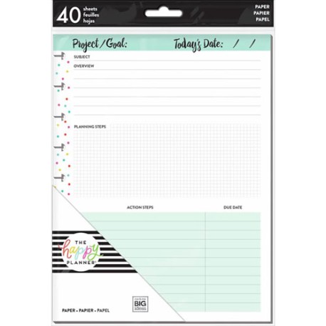 REPUESTO PARA AGENDA THE HAPPY PLANNER MED FILL 12.1X27CM 40 HOJAS