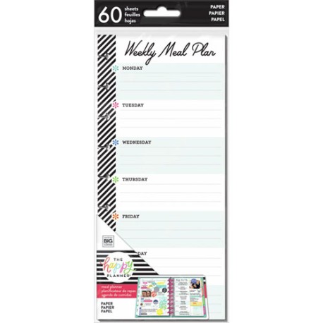 REPUESTO PARA AGENDA THE HAPPY PLANNER HALF SHEET 10.5X23CM 60 HOJAS