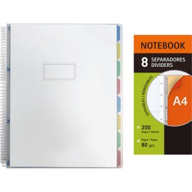 Cuaderno Profesional Senfort PP Espiral Cuadro Chico 200 Hojas
