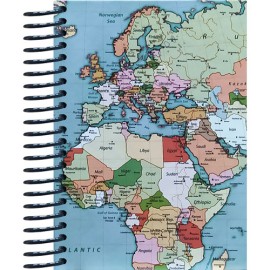 LIBRETA DE APUNTES SENFORT MAPA AZUL BOOK MIX 120 HOJAS
