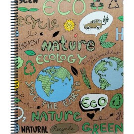 Cuaderno Profesional Senfort Ecology Kraft Espiral Cuadro Chico 100 Hojas