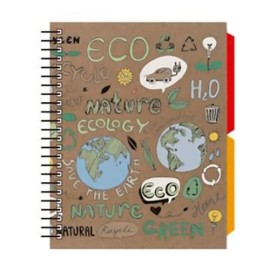 LIBRETA DE APUNTES SENFORT ECOLOGY KRAF BOOK MIX 120H 2SEP