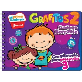 CUADERNO PREESCOLAR NORMA GRAFITOS 2 BORRABLE C/8HJ/BOLS