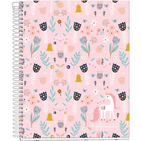 CUADERNO FORMA FRANCESA MIQUELRIUS UNICORN DB CUADRO CHICO 140 HOJAS