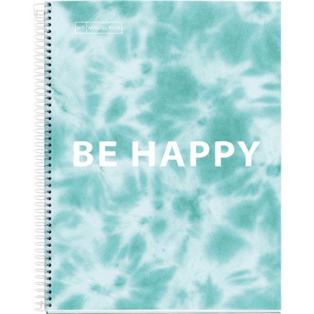 CUADERNO FORMA FRANCESA PASTA DURA MIQUELRIUS TIE DYE AZUL RAYA 120 HOJAS