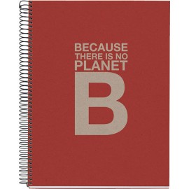 CUADERNO PROFESIONAL PASTA DURA MIQUELRIUS ECOALF ROJO CUADRO CHICO 5MM 120 HOJAS