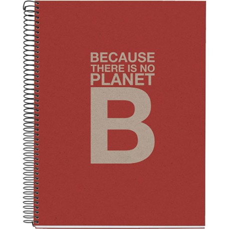 CUADERNO PROFESIONAL PASTA DURA MIQUELRIUS ECOALF ROJO CUADRO CHICO 5MM 120 HOJAS