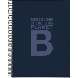 CUADERNO PROFESIONAL PASTA DURA MIQUELRIUS ECOALF MARINO CUADRO CHICO 5MM 120 HOJAS