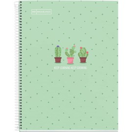 CUADERNO PROFESIONAL PASTA DURA MIQUELRIUS CACTUS MENTA RAYA 80 HOJAS