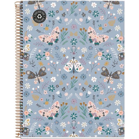 CUADERNO PROFESIONAL MIQUELRIUS BUTTERFLY DB CUADRO CHICO 120 HOJAS