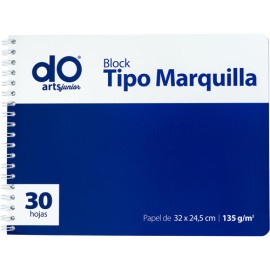 BLOCK MARQUILLA CON ESPIRAL DO ARTS JR 32X24CM 30 HOJAS