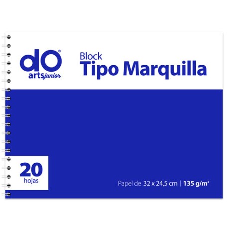 BLOCK MARQUILLA CON ESPIRAL DO ARTS JR 32X24CM 20 HOJAS