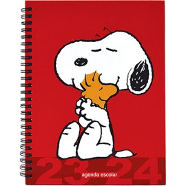 Agenda escolar Danpex Snoopy 17x22cm 23/24 roja