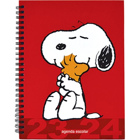 Agenda escolar Danpex Snoopy 17x22cm 23/24 roja