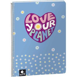 CUADERNO PROFESIONAL BUSQUETS LOVE PLANET CUADRO CHICO 80 HOJAS
