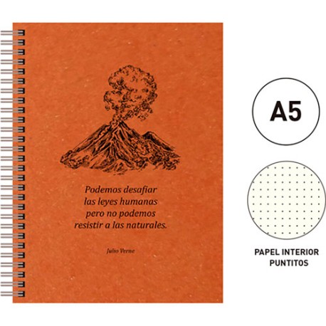 CUADERNO FORMA FRANCESA SNF ECO PUNTOS 120 HOJAS NARANJA