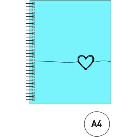 Cuaderno Profesional SNF Heart Cuadro 5mm 120 Hojas