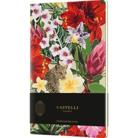 Libreta Castelli 13x21cm Eden Leopard raya 64 hojas