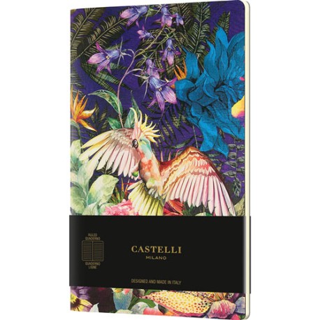 Libreta Castelli 13x21cm Eden Cocktail raya 64 hojas