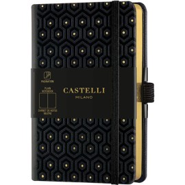 Libreta Castelli Cooper Honeycomb Gold 9x14 cm hojas blancas